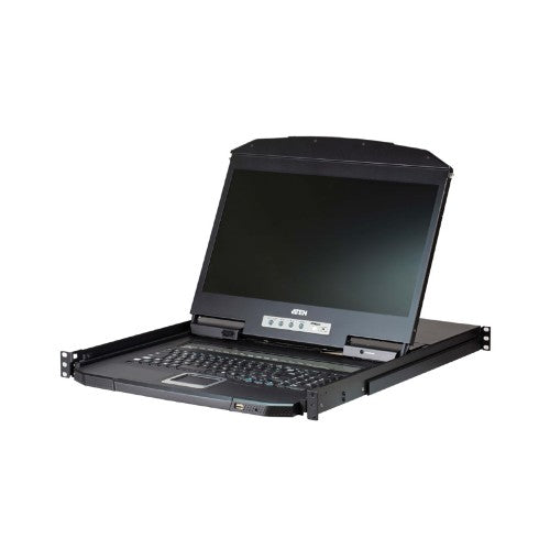 ATEN CL3108 rack console 47 cm (18.5") 1366 x 768 pixels Metal, Plastic Black 1U