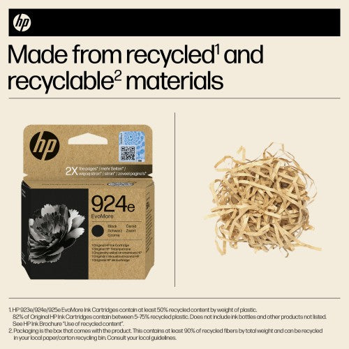 HP 4K0V0NE/924E Ink cartridge black EvoMore, 1K pages ISO/IEC 19752 25ml for HP OJ Pro 8120/e