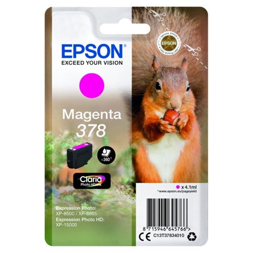 Epson C13T37834020/378 Ink cartridge magenta Blister Radio Frequency 4,1ml for Epson XP 15000/8000
