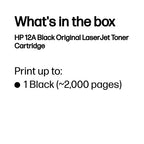HP Q2612A/12A Toner cartridge black, 2K pages ISO/IEC 19752 for Canon LBP-3000