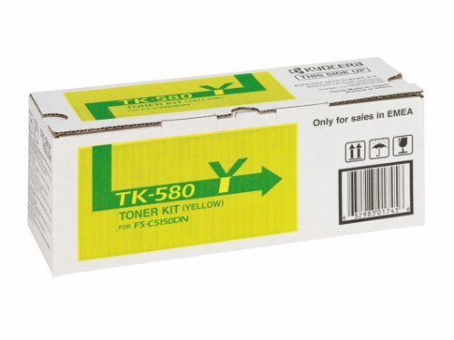 Kyocera 1T02KTANL0/TK-580Y Toner yellow, 2.8K pages ISO/IEC 19798 for Kyocera FS-C 5150