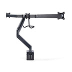 StarTech.com Desk Mount Triple Monitor Arm with Crossbar For Up To Three 27in Screens, VESA 75x75/100x100, Tool-Less Arm Adjustments, C-Clamp/Grommet, Spring-Assisted Arm
