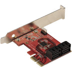 StarTech.com SATA PCIe Card - 4 Port PCIe SATA Expansion Card - 6Gbps - Low/Full Profile - Stacked SATA Connectors - ASM1164 Non-Raid - PCI Express to SATA Converter - TAA
