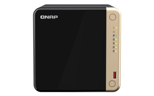 QNAP TS-464 NAS Tower Intel® Celeron® N5095 8 GB DDR4 24 TB HDD QNAP Turbo System Black, Gold