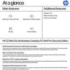 HP Z2 Mini G1a Wolf Pro Security Edition Copilot+ PC AMD Ryzen AI Max PRO 390 64 GB LPDDR5x-SDRAM 1 TB SSD Windows 11 Pro Mini PC Workstation AI Workstation, AI PC Black