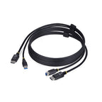 StarTech.com 6ft (1.8m) DisplayPort and USB 5Gbps KVM Cable, 4K 60Hz, Universally Compatible DP 1.2/USB 3.0 Combo Cable for KVM Switches