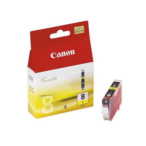Canon 0623B001/CLI-8Y Ink cartridge yellow, 530 pages ISO/IEC 24711 13ml for Canon Pixma IP 3300/4200/6600/MP 960/Pro 9000