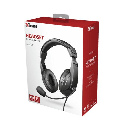 Trust 21661 headphones/headset Wired Head-band Calls/Music Black