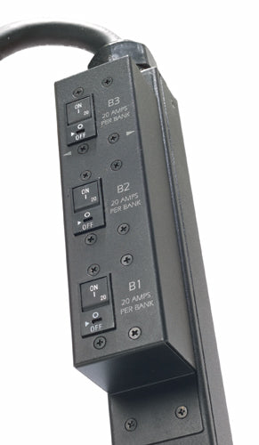 APC NetShelter Switched Rack PDU, Zero U, 12.5kW, 208V, 21 C13 and 3 C19 outlet, 3ft input cord