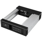 StarTech.com 5.25 to 3.5 Hard Drive Hot Swap Bay - For 3.5" SATA/SAS Drives - Trayless - Aluminum