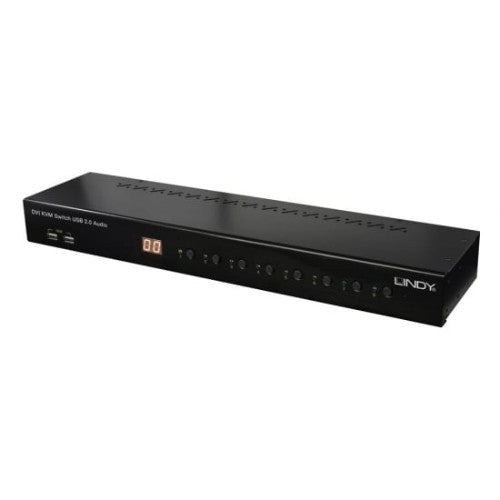 Lindy 8 Port DVI-I Single Link, USB 2.0 and Audio KVM Switch Pro