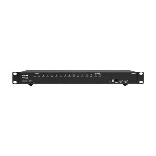 Tripp Lite B024-H4U16 16-Port 4K HDMI/USB KVM Switch - 4K 60 Hz Video/Audio, USB Peripheral Sharing, 1U Rack-Mount