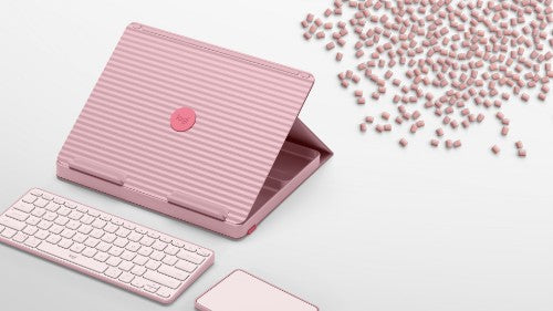 Logitech 920-011240 mobile device keyboard QWERTY UK English Bluetooth Pink