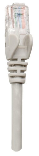 Intellinet Network Patch Cable, Cat5e, 0.25m, Grey, CCA, U/UTP, PVC, RJ45, Gold Plated Contacts, Snagless, Booted, Lifetime Warranty