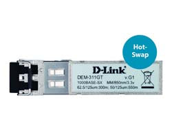 D-Link 1-port Mini-GBIC SFP to 1000BaseSX, 550m for all