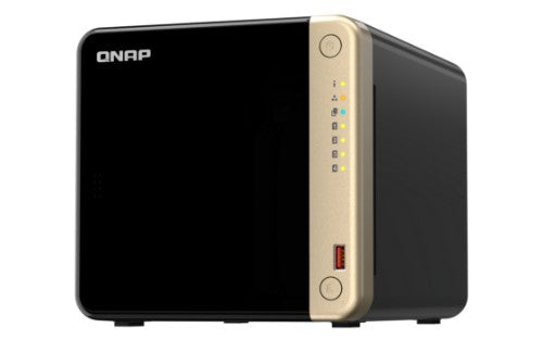 QNAP TS-464 NAS Tower Intel® Celeron® N5095 8 GB DDR4 24 TB HDD QNAP Turbo System Black, Gold