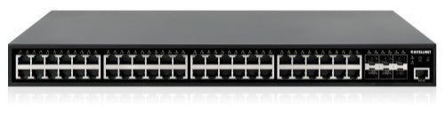 Intellinet 48-Port Gigabit Ethernet PoE+ Layer 2+ Managed Switch with Six 10G SFP+ Uplinks IEEE 802.3at/af (PoE+/PoE) Compliant, 450 W PoE Power Budget, Layer 2+/Layer 3 Lite, 6 x 10G SFP+ Open (with UK power cord)