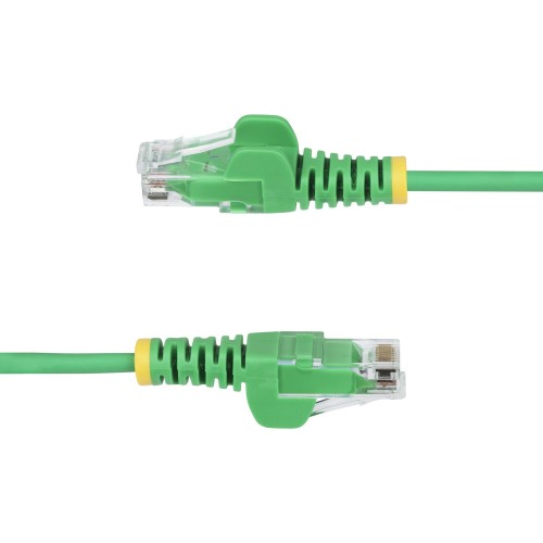 StarTech.com 50cm Green Slim CAT6 Ethernet Cable, Snagless, 100W PoE, UTP, LSZH, 28AWG Pure Bare Copper Wire, Slim RJ45 Network Patch Cord w/Strain Reliefs, Individually Tested