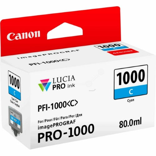 Canon 0547C001/PFI-1000C Ink cartridge cyan, 5.03K pages 80ml for Canon Pro 1000