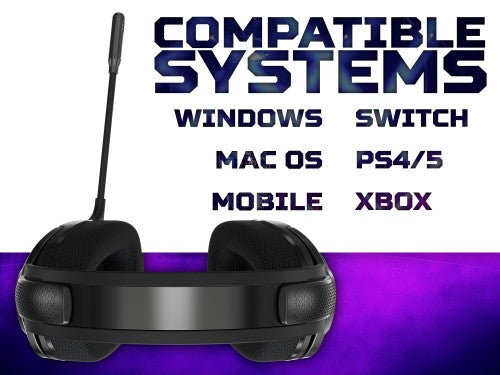 Acer Predator Galea 365 Gaming Headset with Control Box, 7.1 Surround Sound, Detachable Omnidirectional Mic, Ergonomic Ear Cups, Adjustable Headband, Black