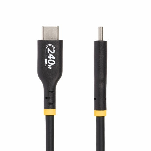 StarTech.com 6.6ft (2m) USB-C Charging Cable, Charge & Sync, 240W (5A) PD EPR, USB 2.0 Laptop Charger Cable, USB-IF Certified, TPE Jacket - Black USB C Charging Cord