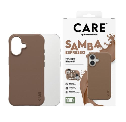 PanzerGlass CARE by ® Fashionable Case Samba Espresso w. MagSafe iPhone 17