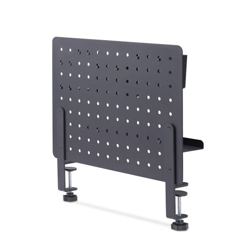 StarTech.com Clamp-On Pegboard with Accessories, 16.5 x 12.5in (42 x 32cm), Steel Pegboard, Desktop Storage Organizer, Desk Mount Peg Board, Black