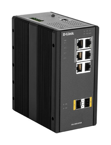 D-Link 8-Port L2 Managed Switch with 6 x 10/100/1000BaseT(X) (4 PoE) & 2 x 100/1000BaseSFP