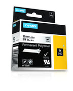 Dymo 622290 Ribbon POLYESTER<PERMANENT> <SCHWARZ><AUF><TRANSPARENT> 19mm x 5,5m for Dymo Rhino 6-19mm/24mm