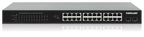 Intellinet 24-Port Gigabit Ethernet PoE+ Switch with 2 SFP Ports IEEE 802.3at/af (PoE+/PoE) Compliant, PoE Power Budget of 370 W, Two 1G SFP Open Slots, 19" Rackmount (with UK power cord)
