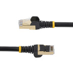 StarTech.com 2m CAT6a Ethernet Cable - 10 Gigabit Shielded Snagless RJ45 100W PoE Patch Cord - 10GbE STP Network Cable w/Strain Relief - Black Individually Tested/Wiring is UL Certified/TIA