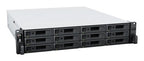 Synology RackStation RS2423+ NAS/storage server Rack (2U) Ryzen Embedded V1780B 8 GB DDR4 0 TB DiskStation Manager Black, Grey