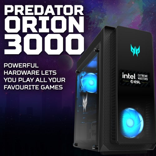 Acer Predator Orion 3000 gaming desktop (PO3-655) - Intel Core i5-14400F, Nvidia RTX 4060, 16GB, 1TB SSD