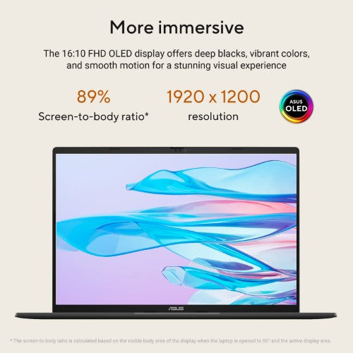 ASUS Vivobook S16 M3607GA-SH001W Copilot+ PC AMD Ryzen™ AI 7 445 Laptop 40.6 cm (16") WUXGA 16 GB DDR5-SDRAM 1 TB SSD Wi-Fi 6 (802.11ax) Windows 11 Home Grey