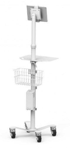 Compulocks Universal Tablet Cling Medical Rolling Kiosk White