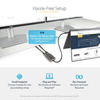 StarTech.com USB-C to Dual HDMI Adapter, USB Type-C Multi-Monitor MST Hub, Dual 4K 60Hz HDMI Laptop Display Extender / Splitter, HDR, Extra-Long Built-In Cable - Windows Only