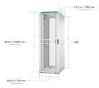 APC NetShelter SX Server Rack Gen 2, 48U, 2258H x 750W x 1200D mm, with Sides, White