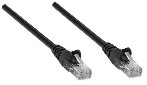 Intellinet Network Patch Cable, Cat5e, 5m, Black, CCA, U/UTP, PVC, RJ45, Gold Plated Contacts, Snagless, Booted, Lifetime Warranty