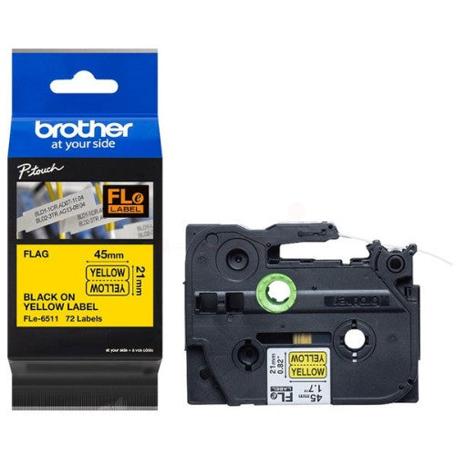 Brother FLE-6511 DirectLabel Label yellow 45mm x 21mm Pack=72