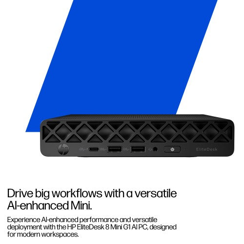 HP EliteDesk 8 Mini G1i Intel Core Ultra 9 285 32 GB DDR5-SDRAM 1 TB SSD Windows 11 Pro Mini PC AI PC Black