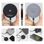 StarTech.com Qi2.2 Certified 25W Magnetic Wireless Charging Pad with 6.6ft (2m) USB-C Tethered Cable, MagSafe Compatible for iPhone 17/16 Pro/Pro Max, Black
