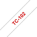 Brother TC-102 DirectLabel red on Transparent 12mm x 7,7m for Brother P-Touch TC 9-12mm