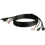 StarTech.com 6ft 4-in-1 USB DisplayPort KVM Switch Cable w/ Audio & Microphone