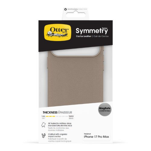 OtterBox Symmetry Cactus Leather Series for Apple iPhone 17 Pro Max, Cottonwood Glen