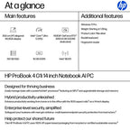 HP ProBook 4 G1i 14 Intel Core Ultra 5 225U Laptop 35.6 cm (14") WUXGA 16 GB DDR5-SDRAM 512 GB SSD Wi-Fi 7 (802.11be) Windows 11 Pro AI PC Silver