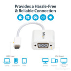 StarTech.com USB-C to VGA Adapter - White