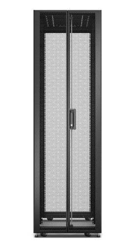 APC Easy Rack, 48U, Black, With Roof, Castors, Feet, 4 Brackets, and Side Panels, No Bottom, 2258H x 600W x 1200D mm