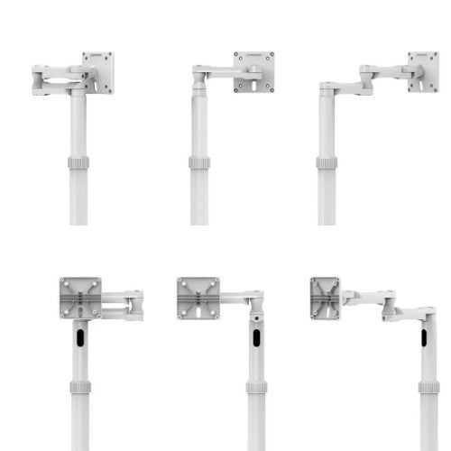 Compulocks iPad 10.2" Space Enclosure Medical Rolling Cart Extended White