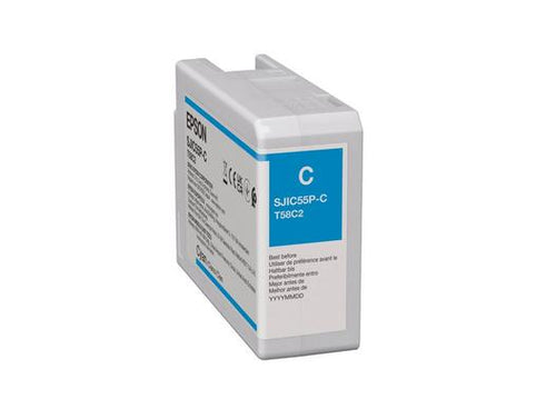 Epson C13T58C240/SJI-C-55-C Ink cartridge cyan 80ml for Epson ColorWorks D 6000