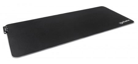 Manhattan XXL RGB LED Gaming Mousepad Smooth Top Surface Mat, Micro-textured surface for ultra-high precision with optical and laser mice (800x350x3mm), Adjustable Color-LED Lighting Modes, Non Slip Base, Water Resistant, Stitched Edges, Black, Lifetime W